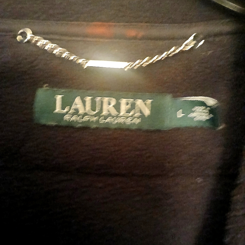 Lauren Ralph Lauren Black quilted fleece Jacket L